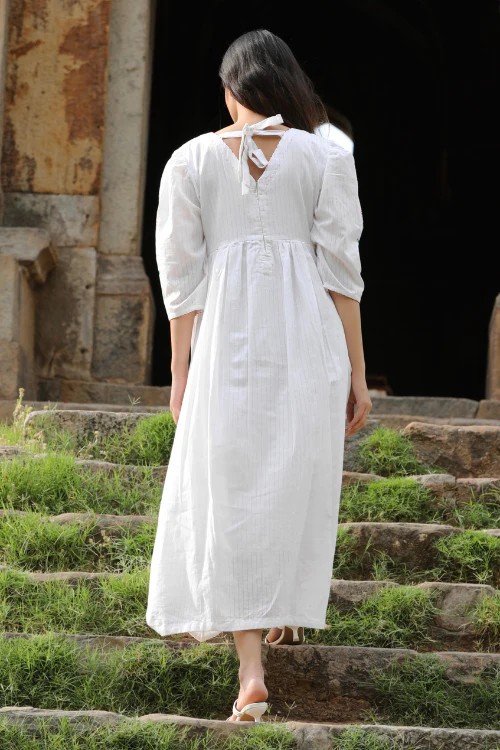 Bebaak Paloma Floral Handpainted & Handwoven Dress - Image 5
