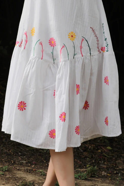 Bebaak Pina Colada Handpainted & Handwoven Dress - Image 2