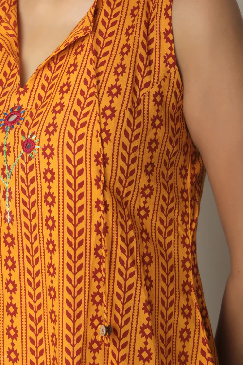 Bebaak Preet Bagh Printed A Line Dress - Image 4