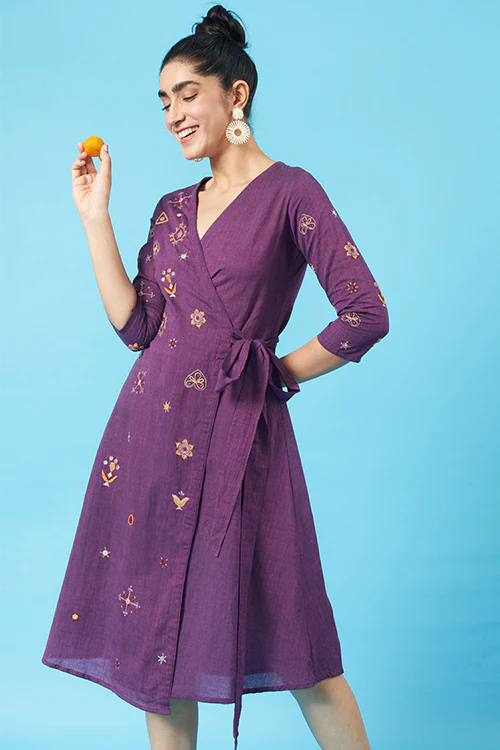 Okhai 'Bedazzle' Kutch Embroidered Wrap Dress - Image 2