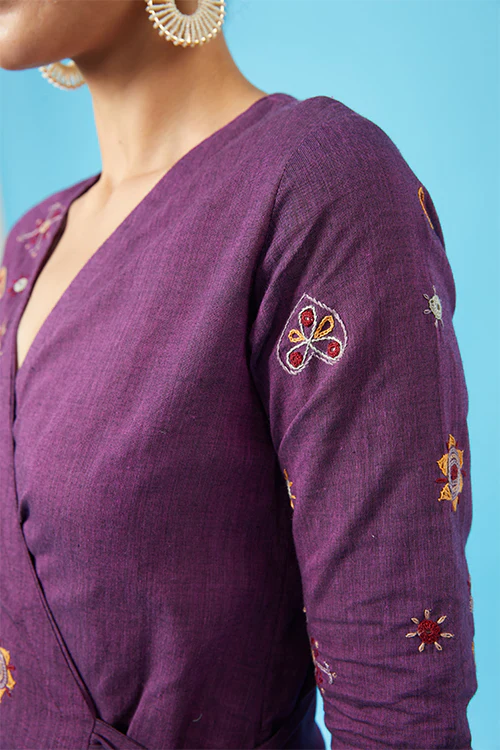 Okhai 'Bedazzle' Kutch Embroidered Wrap Dress - Image 3