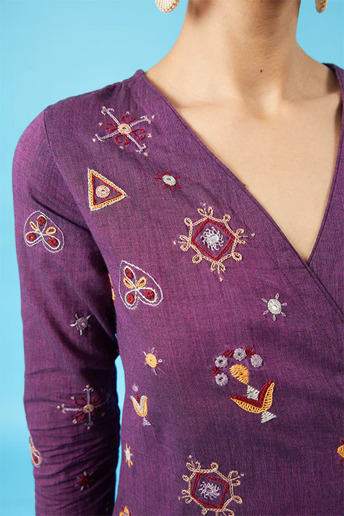Okhai 'Bedazzle' Kutch Embroidered Wrap Dress - Image 5