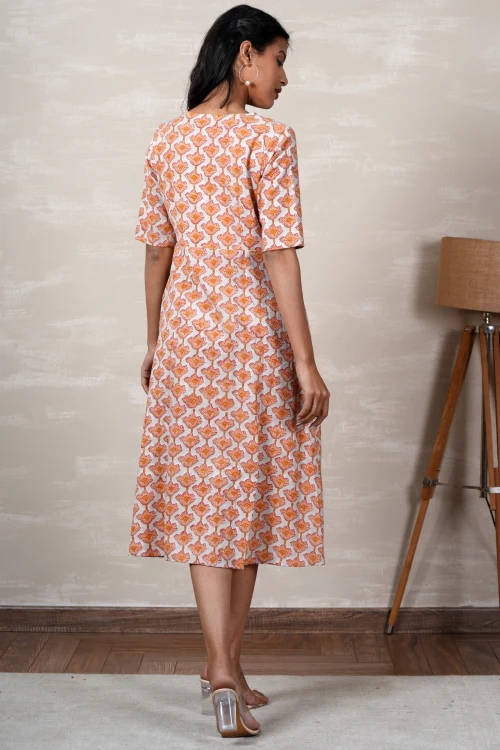 Sooti Syahi Belle Hand Block Printed Dress - Image 6