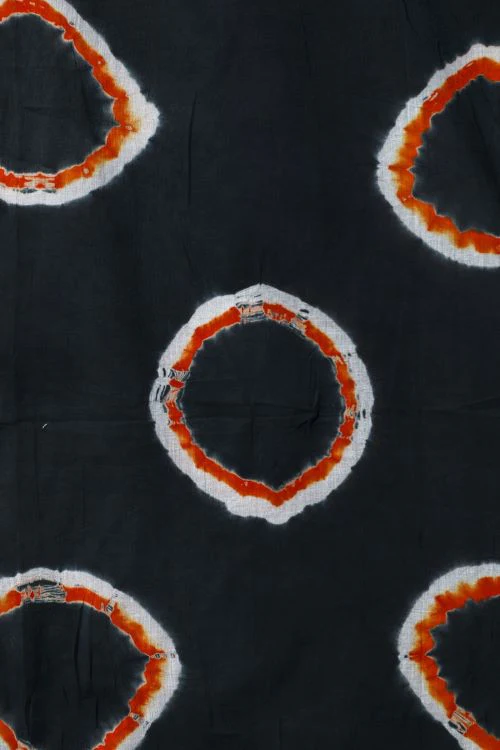 Sooti Syahi Blue Crown Hand Block Printed Door Curtain - Image 4