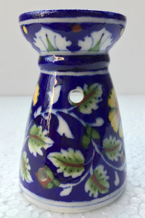 Blue Pottery Handcrafted 'Aroma' Candle Stand-78 - Image 4