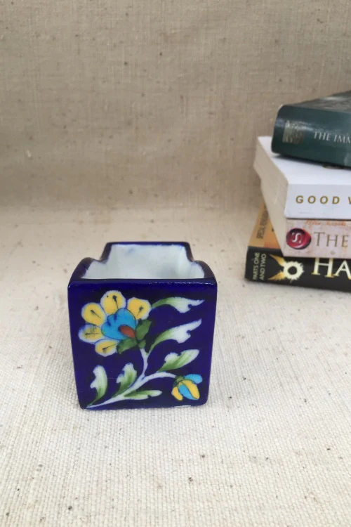 Blue Pottery Handcrafted Card Holder-100 - Image 3