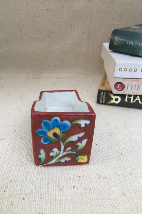 Blue Pottery Handcrafted Card Holder-102 - Image 3