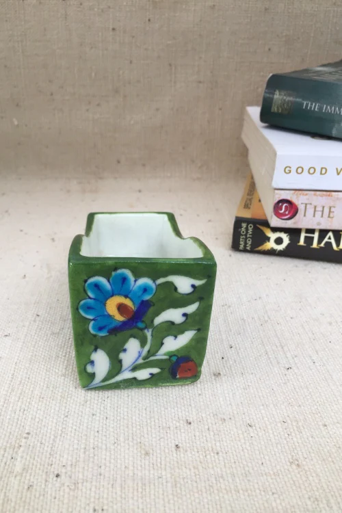 Blue Pottery Handcrafted Card Holder-103 - Image 3