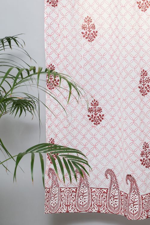 Sooti Syahi Bunz’S Red Bangles Hand Block Printed Door Curtain - Image 2