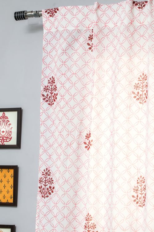 Sooti Syahi Bunz’S Red Bangles Hand Block Printed Door Curtain - Image 3