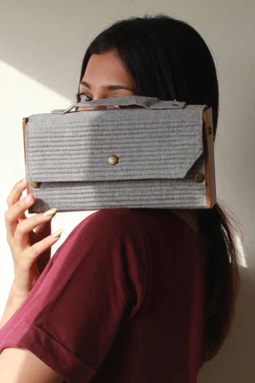 Lukka Chuppi Cadet & Fern Box Clutch - Changeable Sleeve - Image 2