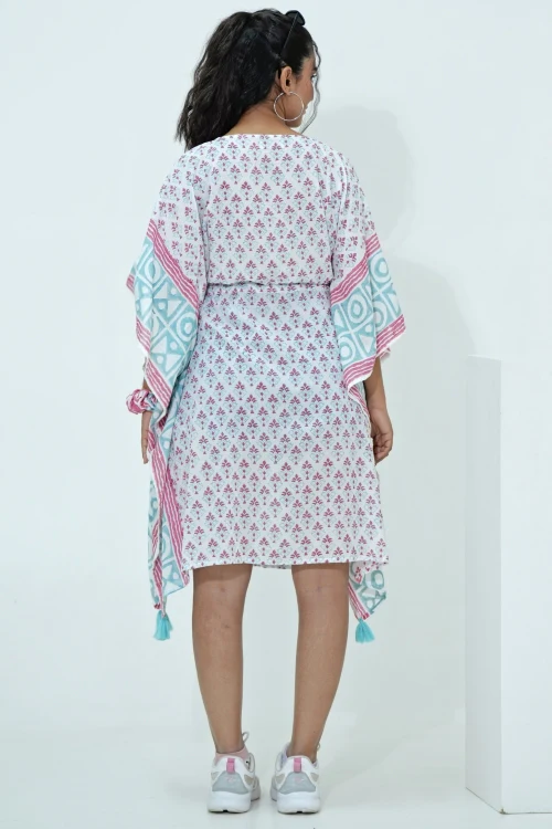 Sooti Syahi Candy Corn Hand Block Printed Kaftan - Image 5