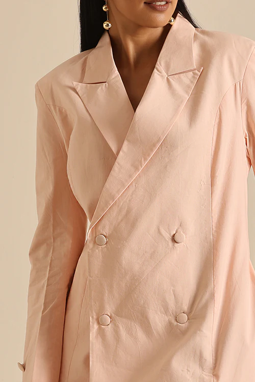 Okhai 'Captain' Pure Cotton Herbal Dyed Blazer Dress - Image 3