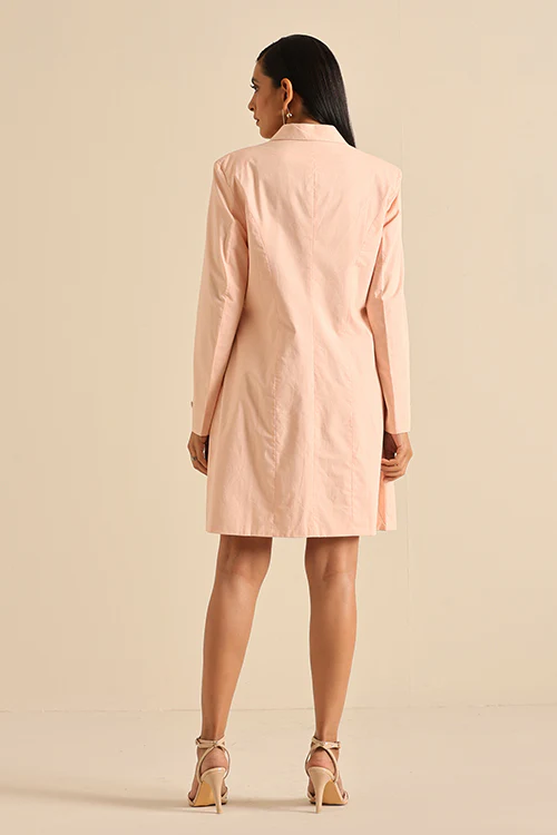 Okhai 'Captain' Pure Cotton Herbal Dyed Blazer Dress - Image 5