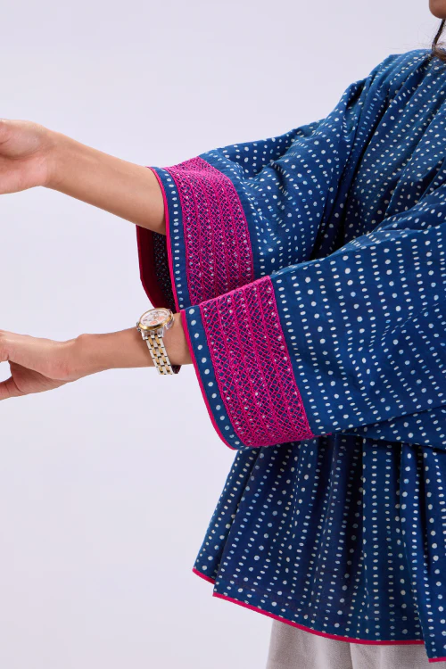 Rangsutra Chaaya Indigo Block Printed Relaxed Fit Top - Image 2