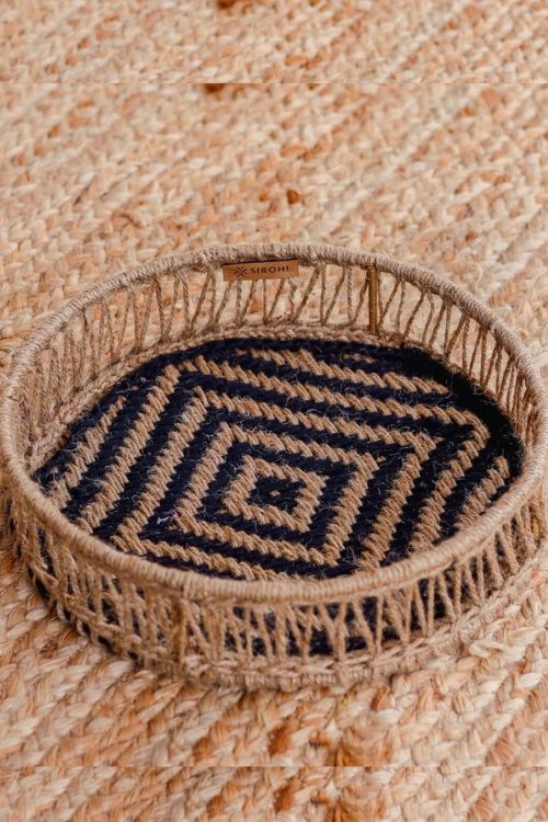Sirohi Chakor Jute & Cotton Tray - Image 2