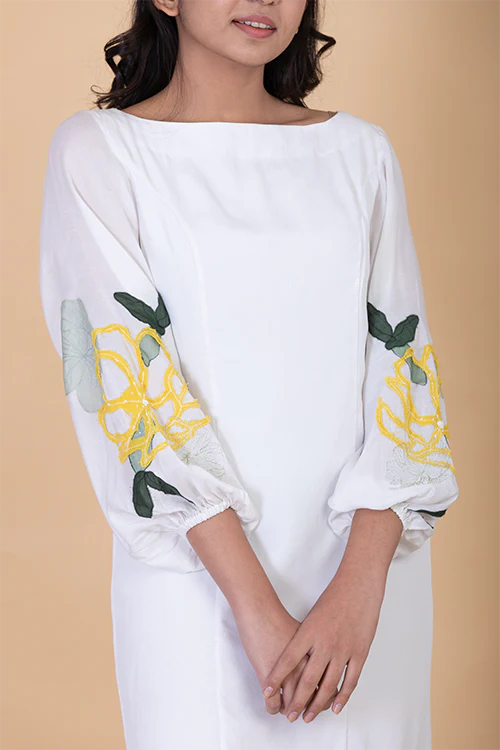 Chambray & Co.'S Aurora Applique Vegan Silk Coord Set - Image 2