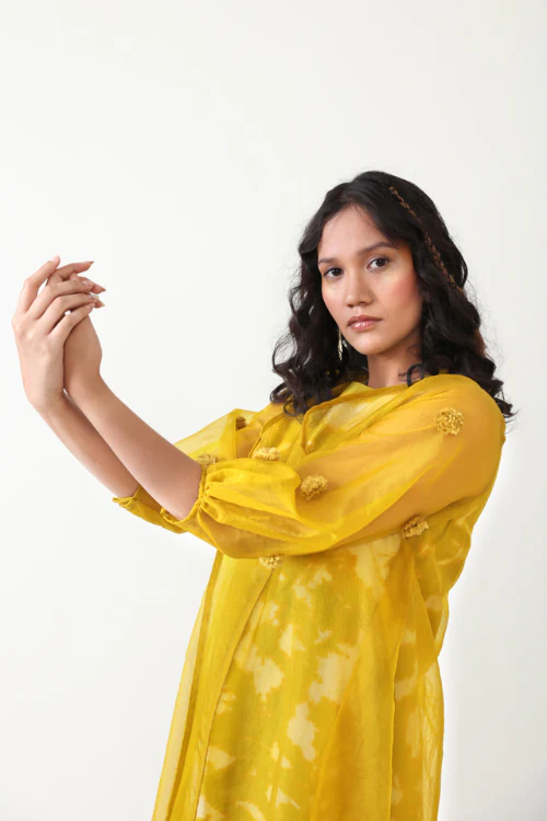 Chambray & Co.'S Autumn Pompom Jacket & Tie Dye Dress Set - Image 3