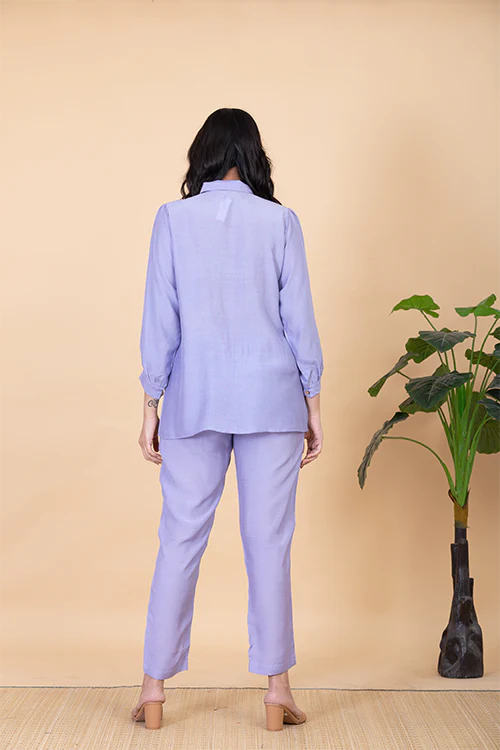 Chambray & Co.'S Azra Applique Vegan Silk Coord Set - Image 5