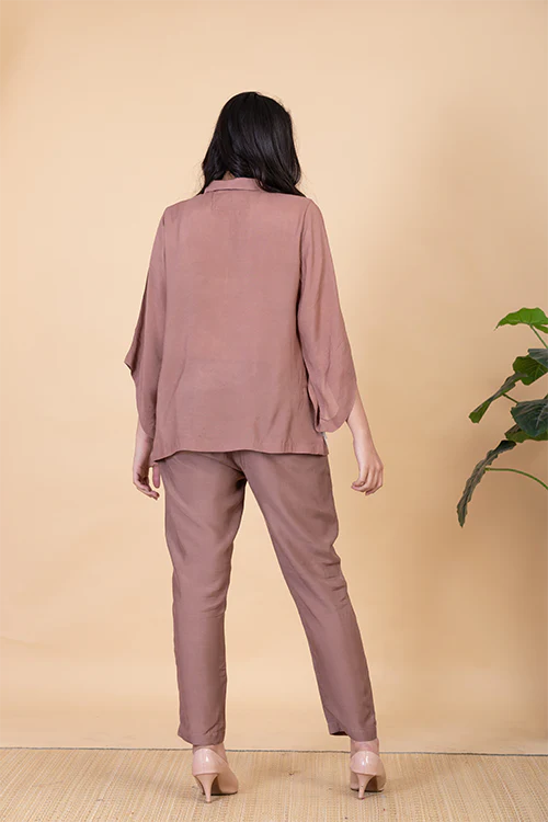 Chambray & Co.'S Faiza Applique Vegan Silk Coord Set - Image 5