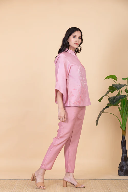 Chambray & Co.'S Fiah Vegan Silk Coord Set - Image 3
