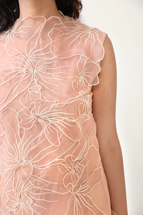 Chambray & Co.'S Gaia Resham Thread Emboirdered  Silk Coord Set - Image 11