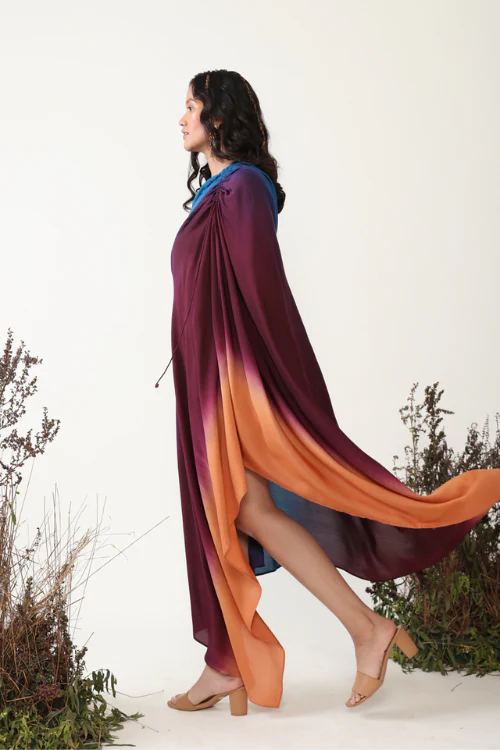 Chambray & Co.'S Ilana One Shoulder Multi Color Ombre Dress - Image 4