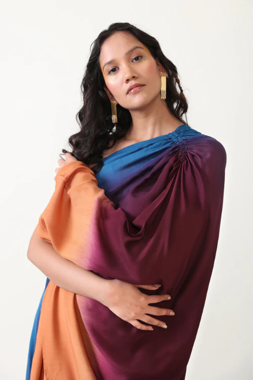 Chambray & Co.'S Ilana One Shoulder Multi Color Ombre Dress - Image 5