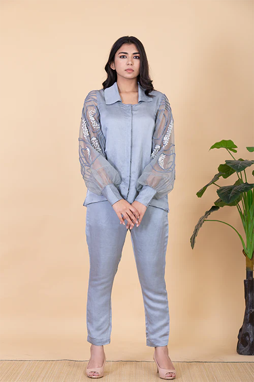 Chambray & Co.'S Iza Vegan Silk Coord Set - Image 2