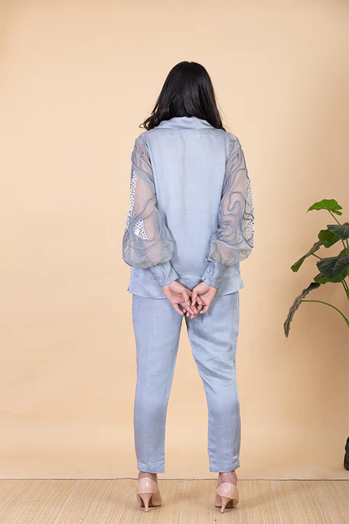Chambray & Co.'S Iza Vegan Silk Coord Set - Image 5