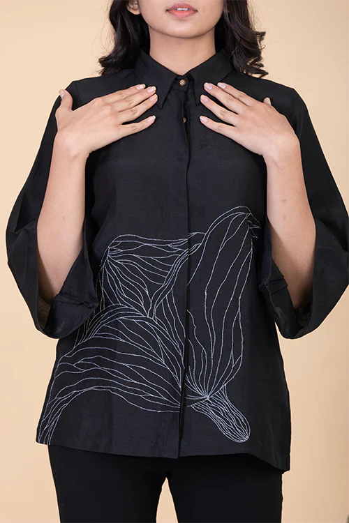 Chambray & Co.'S Maze Vegan Silk Coord Set - Image 3