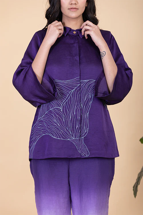 Chambray & Co.'S Yvette Vegan Silk Coord Set - Image 2