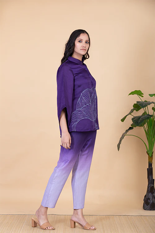 Chambray & Co.'S Yvette Vegan Silk Coord Set - Image 3
