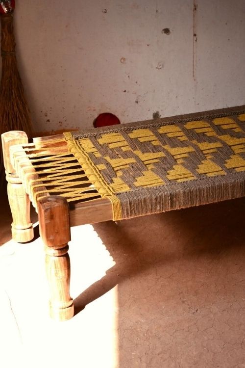 Sirohi Champa Jute & Cotton Charpai - Image 2