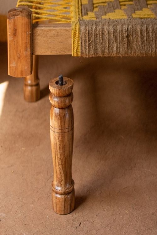Sirohi Champa Jute & Cotton Charpai - Image 4