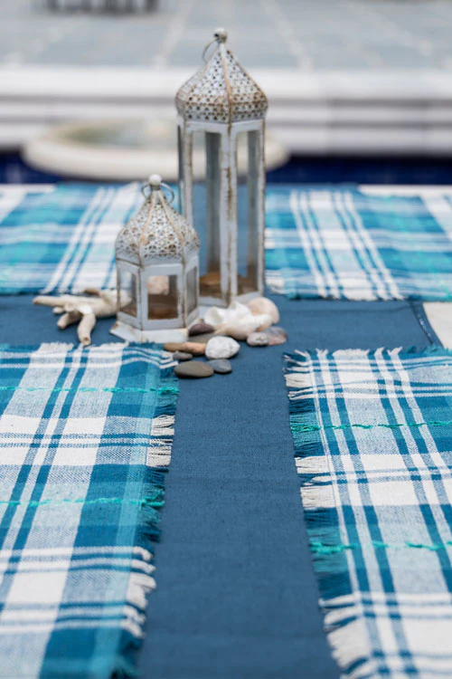 Onset Homes Checkered Table Mats-Denim - Image 3