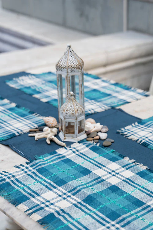 Onset Homes Checkered Table Mats-Denim - Image 4