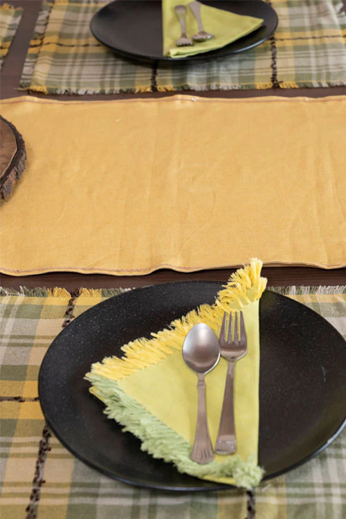 Onset Homes Checkered Table Mats-Sap green - Image 4