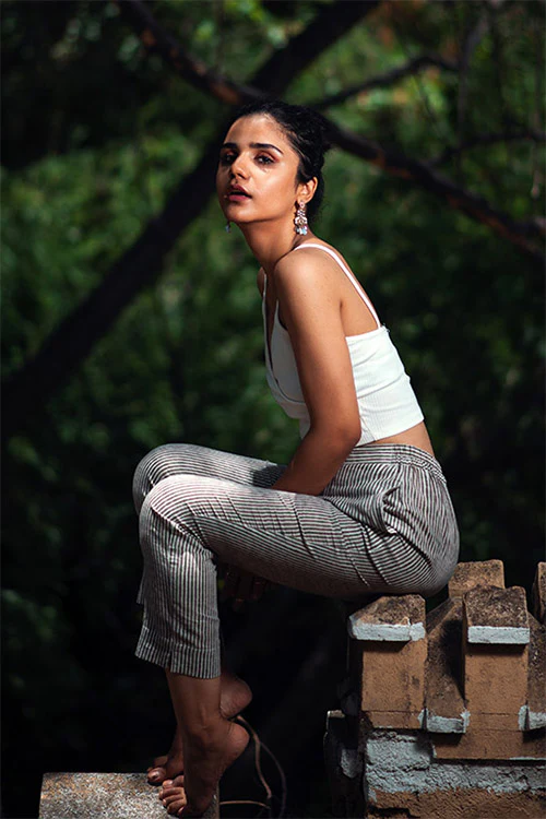 Creative Bee 'ALBI' Natural Dyed Vertical Striped Pure Cotton Pants - Image 3