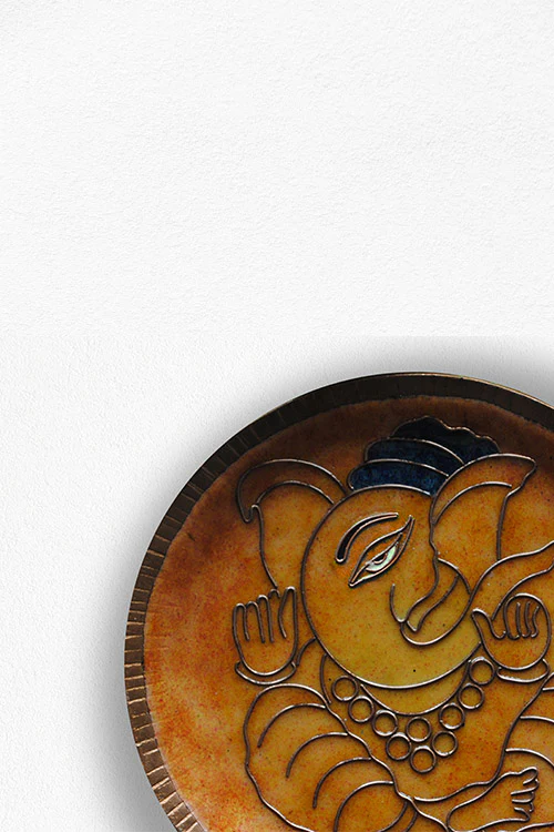 EkiBeki Ekadanta - Ganesha Yellow Wallplate - Image 3