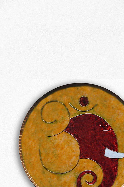 EkiBeki Omkara - Ganesha Yellow Wallplate - Image 4