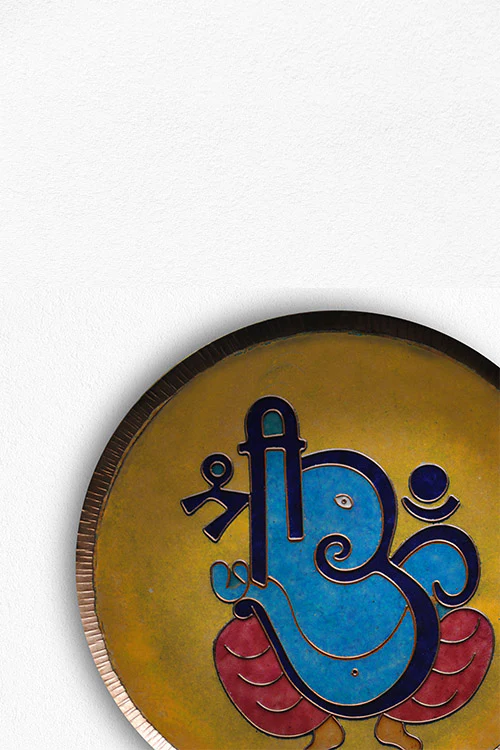 EkiBeki Vinayaka - Ganesha Yellow Wallplate - Image 3