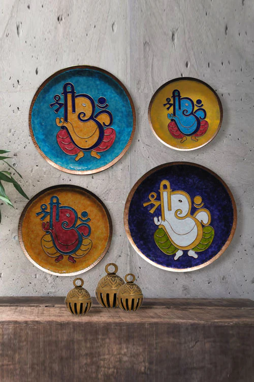 EkiBeki Vinayaka - Ganesha Yellow Wallplate - Image 4