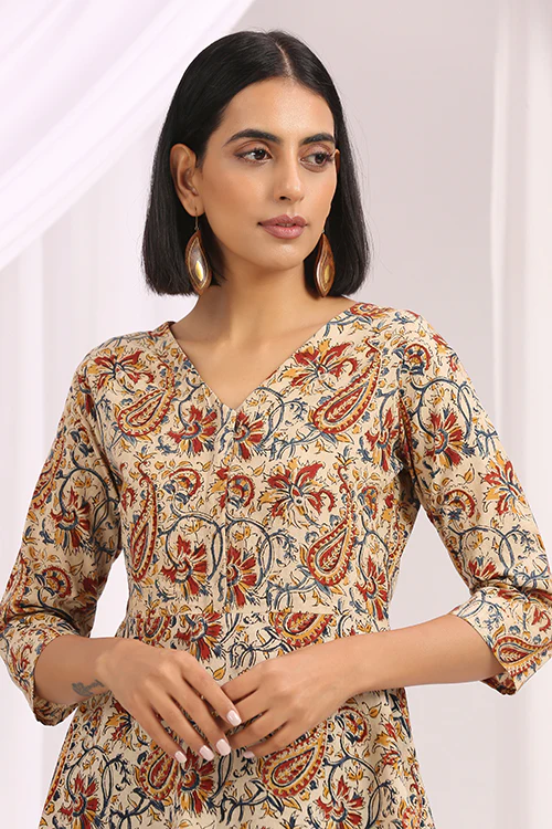 Okhai 'Parvaneh' Hand Block Printed Kalamkari Top - Image 5