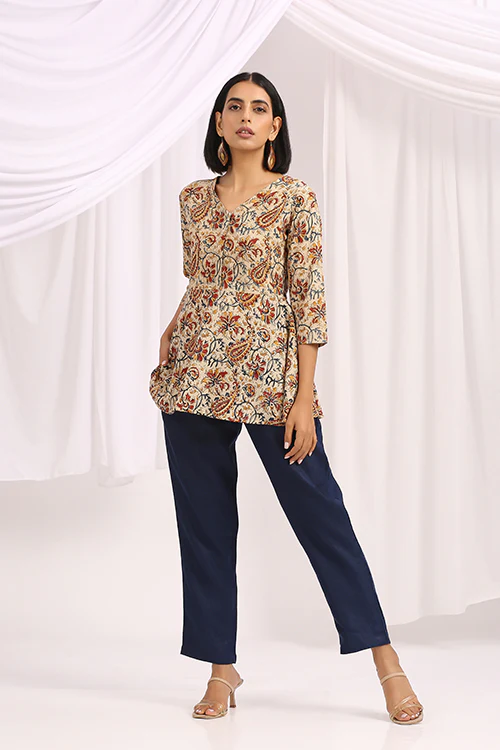 Okhai 'Parvaneh' Hand Block Printed Kalamkari Top - Image 6