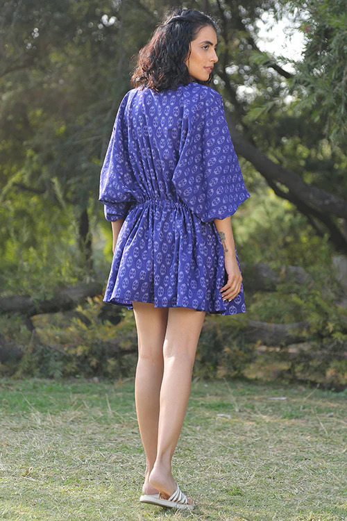 Okhai 'Ocean Eyes' Pure Cotton Ikat Dress - Image 4
