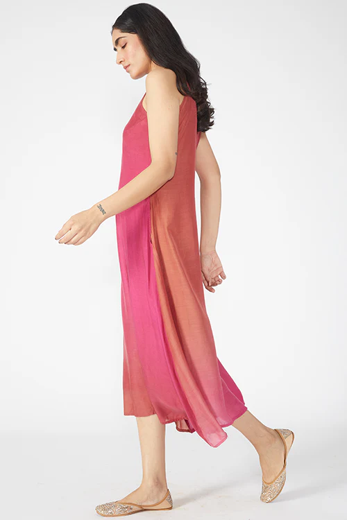 Okhai 'Rosa' Muslin Silk High Neck Sleeveless Dress - Image 6