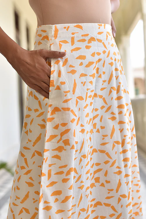 Okhai 'Flitter' Hand Block Printed Skirt - Image 4
