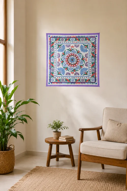 Okhai White Hand work Wall Hanging - Image 2