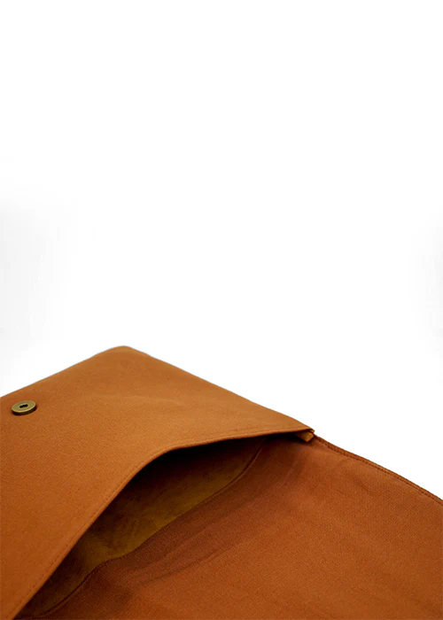 Zaina By Ctok Corsage- Aari Embroidered Laptop Sleeve BrownSize : 15.5" by 11" - Image 4